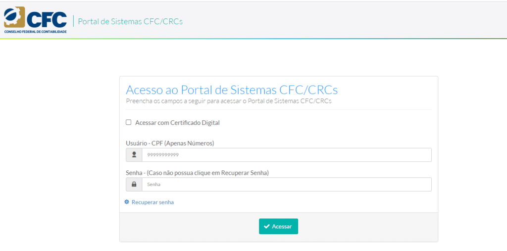 Portal CFC do Conselho Federal de Contabilidade 